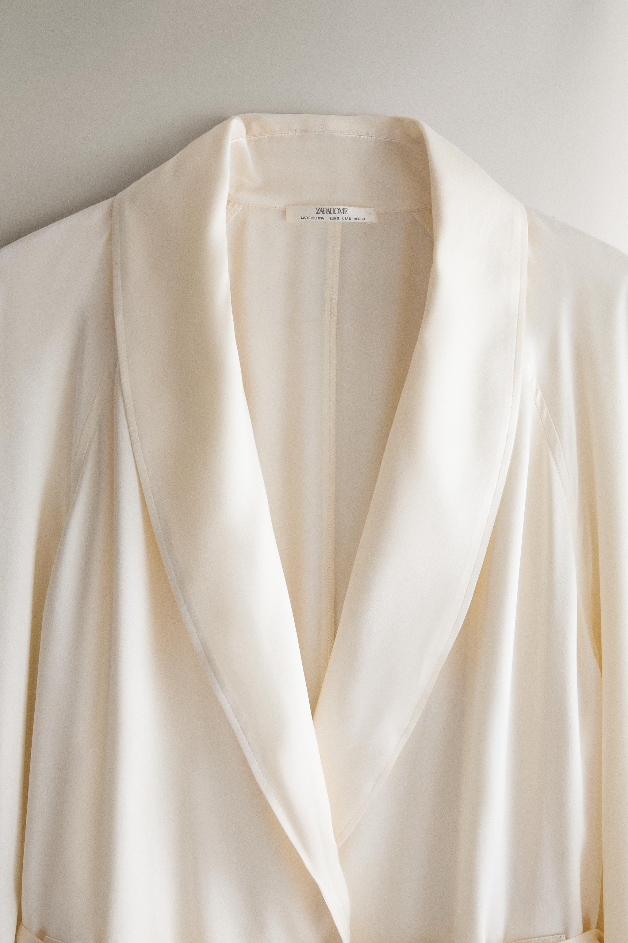 ROBE DE CHAMBRE LONGUE EN SOIE MÛRIER